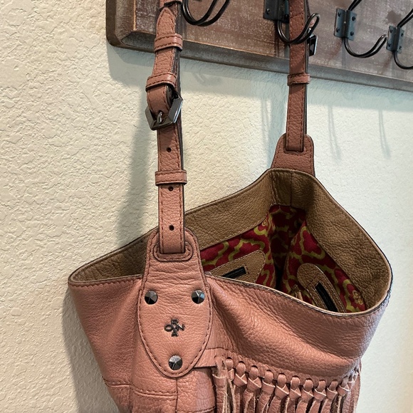 OrYANY Josie Leather Fringe Blush Adjustable Strap Handbag (2 of 2) - Picture 3 of 7
